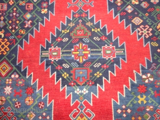  

  Superb  antique  Karrabagh  rug  19 th. century    178 X 267 cm.
  
  wunderfull  Naturel  colours  with   ...