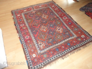   Antique  Northeast Persian  Quchan Kurd  19 th. century  141 X 178  cm. with  superb  natural colours , no  wear with  some  ...