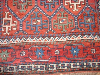   Antique  Northeast Persian  Quchan Kurd  19 th. century  141 X 178  cm. with  superb  natural colours , no  wear with  some  ...