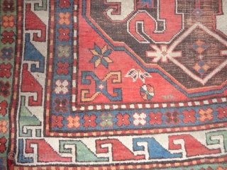   Antique  Cloudband  Kazak  ( Khondoreck ) mid  19 th. century  127 X 194  cm.

  Superb natural  colours archaic  pattern , oxydate  ...