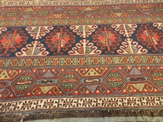   Magnificent  antique  Shasawan  double  Mafrash Signt Saleh Mousharaf  dated

  1254 / 1836 , Fantastic colours , very  fine weave , Lustrous wool ,  ...