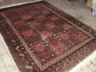  

  Fine  antique  Belutch  main  carpet  200 X 276  cm.
  very  unusual  feeld , Loustrus wool , nice natural colors ,
  ...