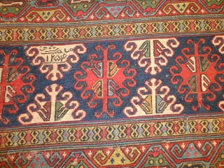 Unique  magnificent  antique  Shasawan double  Mafrash 114 X 153  cm.
Signt  Saheb  Mousharaf  , dated  1254  /  1836  Fantastic  colours  ...