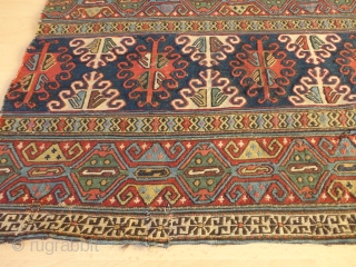 Unique  magnificent  antique  Shasawan double  Mafrash 114 X 153  cm.
Signt  Saheb  Mousharaf  , dated  1254  /  1836  Fantastic  colours  ...