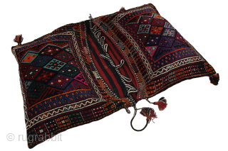 Jaf - Saddle Bag 

Size: 170x112 cm
Thickness: Medium (5-10mm)
Oldness: 80-100 (Antique)
Pile - Warp: Wool on Cotton

mail:carpetu2@gmail.com
                 