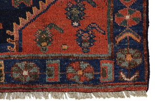 Bijar - Kurdi - Antique Persian Carpet 197x121

Size: 197x121 cm
Thickness: Medium (5-10mm)
Oldness: 80-100 (Antique)
Pile - Warp: Wool on Cotton
Node Density: about 90,000 knots per m²
email:info@carpetu2.com        