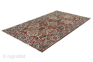 Bakhtiari - old - Garden Persian Carpet 295x154

Size: 295x154 cm
Thickness: Medium (5-10mm)
Oldness: 60-80 (Semi-Antique)
Pile - Warp: Wool on Cotton
Node Density: about 160,000 knots per m²
email: carpetu2@gmail.com       