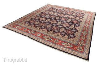 Jozan - Antique Persian Carpet 348x303

Size: 348x303 cm
Thickness: Medium (5-10mm)
Oldness: 80-100 (Antique)
Pile - Warp: Wool on Cotton
Node Density: about 250,000 knots per m²

email:carpetu2@gmail.com
          