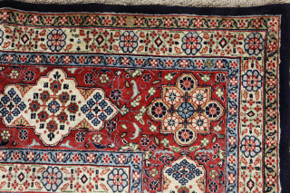 Jozan - Antique Persian Carpet 348x303

Size: 348x303 cm
Thickness: Medium (5-10mm)
Oldness: 80-100 (Antique)
Pile - Warp: Wool on Cotton
Node Density: about 250,000 knots per m²

email:carpetu2@gmail.com
          