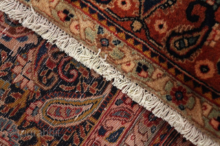 Jozan - old Persian Carpet 372x277

Size: 372x277 cm
Thickness: Medium (5-10mm)
Oldness: 80-100 (Antique)
Pile - Warp: Wool on Cotton
Node Density: about 220,000 knots per m²
email: carpetu2@gmail.com
         