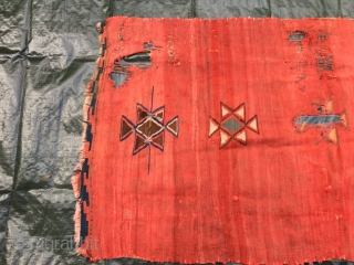 Western Anatolian Kilim Fragment - Maybe from Balikesir - Old/Antique - Size: 100 x 190 cm                 