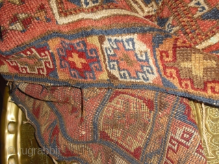 Antique Anatolian Divan Cover fragment - probably End of 19th century - size: approx. 80 cm x 65 cm - worldwide shipment possible          