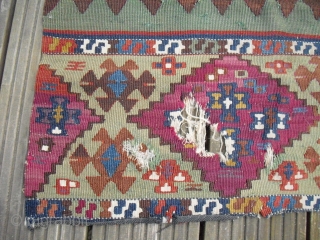 Antique Anatolian Kilim Fragment - probably 19th century - Size: 69 cm x 105 cm (Malatya)                 