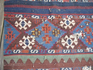 Antique Anatolian Kilim Fragment - probably 19th century - Size: 69 cm x 105 cm (Malatya)                 