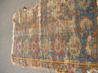 Anatolian Usak Fragment - Size: approx 100 x 150 cm/ 18th century probably - clean                  