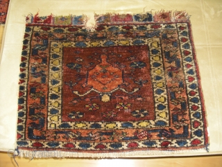 Kurdish Bagface fragment - probably I Qu. 20th - very soft and glossy wool - rare motif - shipping worldwide             