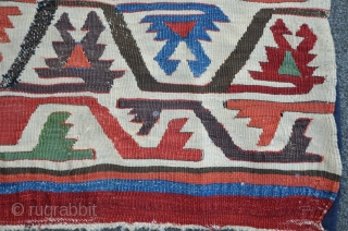 Central Anatolian Kilim Fragment, 51 x 100 cm, superb colors                       