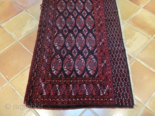 This is a Turkmen Saryk Chuval.  Central Asia origin, late 19th century.  Silk highlights.  Good condition.  60" x 34".  The pictures don't reflect the richness and depth  ...