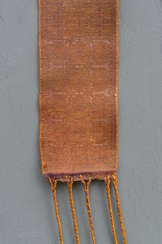 XIXth Century Moroccan Arab, Berber or Sephardi Wedding Sash in excellent condition with intact tassels.                  