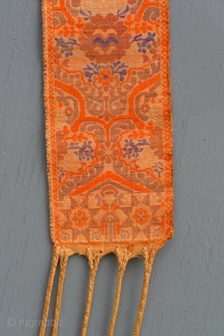 XIXth Century Moroccan Arab, Berber or Sephardi Wedding Sash in excellent condition with intact tassels.                  