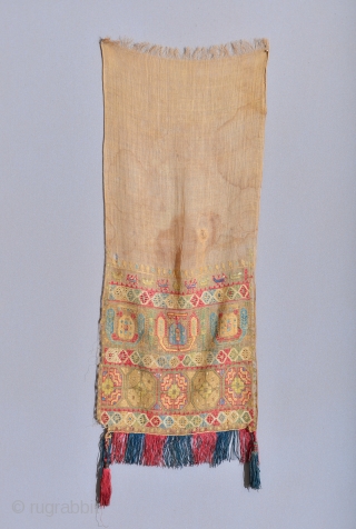 Very early Mytilene / Mitilini Lesbos Greek Islands Ottoman Embroidery. Late 17th / Early 18th                  