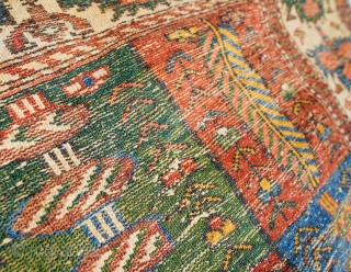 Early Village Bakhtiar or Bakhtiari
All natural colors and good original condition. Needs selvages 
4 x 6 ft                