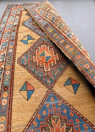 antique caucasian rug runner                             