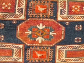 Totemic Inscribed and dated Armenian Altar or Prayer Kazak. 
This rug has an inscribed date as well as a name in Armenian script that is partly damaged in the field. Many would  ...