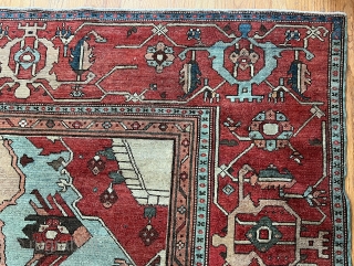 Antique Heriz/Serapi Persian Rug, size is 10'2" x 12'7" ft ( 310 x 384 cm.) wonderful condition.                