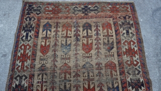 Lovely Antique Baluch rug size is (2'9" x 3'7" ft) good fair condition just shows some wears but no holes, no stains, has been hand washed professionally just recently.    