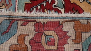 Antique Dragon Romanian large rug, size is (8'8" x 12'5" ft) or(264 x 378 cm.) wonderful original condition, gorgeous colors, very minor area with lower pile, no wears, hand washed professionally just  ...