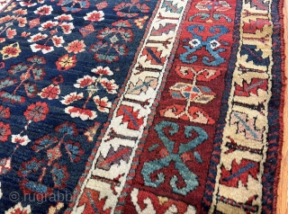 Antique Kurdish rug, size is (4'1" x 10'6" ft) (120 x 320 cm.), circa 1880s, wonderful original condition, no wears, no repairs, professionally hand washed.        