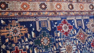Stunning Antique Caucasian Kuba rug, size is 4'4" x 6'2"ft.                       