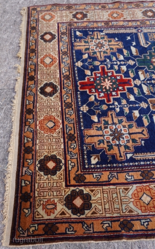 Stunning Antique Caucasian Kuba rug, size is 4'4" x 6'2"ft.                       