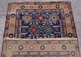 Stunning Antique Caucasian Kuba rug, size is 4'4" x 6'2"ft.                       