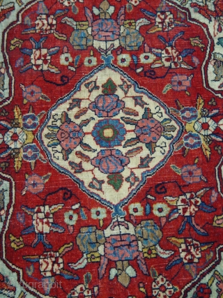 Antique Persian Bijar Poshti rug, 1'10" X 2'8" , circa 1900 , very good original condition, no repairs, no wears.             