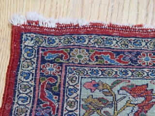 Antique Persian Bijar Poshti rug, 1'10" X 2'8" , circa 1900 , very good original condition, no repairs, no wears.             