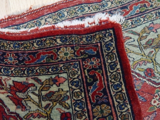 Antique Persian Bijar Poshti rug, 1'10" X 2'8" , circa 1900 , very good original condition, no repairs, no wears.             