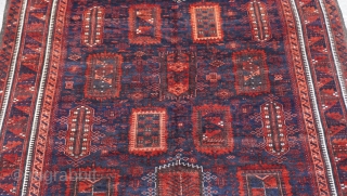 Antique Baluch Yaqub Khani Main Carpet, mid 19th Century, size is 5'10" x 9'2"                   