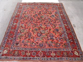 Antique Persian Bijar , the size is 4'9" x 7' , circa 1900 , made of 100% wool & Silk pile & wool foundation, has 7 different colors of silk, excellent original  ...