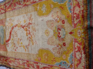 Angora Anatolian Turkish Oushak size 3'4" X 5'11" second or third quarter of 19th Century                  