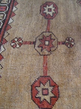 Kurdish rug 3'7" X 4'11" third quarter of 19th Century.                       