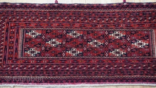 Antique Turkmen Teke Torba, 4'3" x 1'5" ft. excellent condition.                       