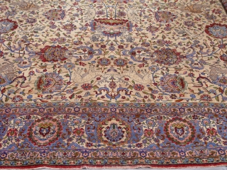 Spectacular Antique pictorial Kashan palace size rug,the size is (12'9" x 19'4" ft.)(390 x 590 cm.), it is super tightly woven, this truly old phenomenal and gorgeous large rug has been hand  ...