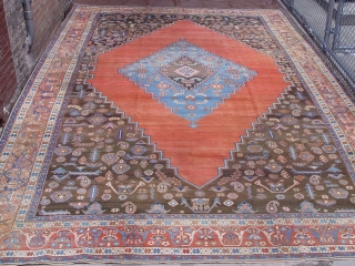 Antique Bakshaish Persian Large Rug, size is (11'6" x 17'8" ft.) 2nd half of 19th Century, professionally hand washed and cleaned, wonderful/excellent condition.          