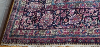 Antique Persian Ravar Kerman oriental rug, ca. 1900  it measures (10' x 13'7" ft) (305 x 414 cm.), very good condition with very minor areas of lower pile, professionally hand washed  ...