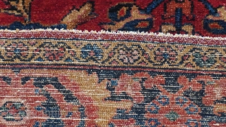 Antique Persian Lilihan handmade rug circa 1880s, size is: 5'4" x 6'6" ft.                    