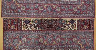 Antique Isfahan Persian Rug, size is (4'10" x 7'5" ft.) ca. 1880s, kurk wool pile & silk foundation.               