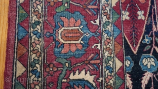Antique Turkish Sparta Paisley rug, size is (5'3" x 6'9" ft.)                      
