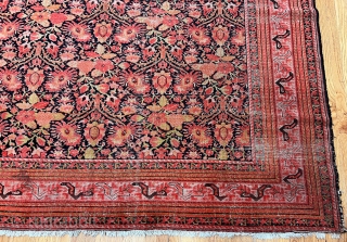 Antique Persian Malayer Large rug, size is 8' x 16' (244 x 487 cm.)                   